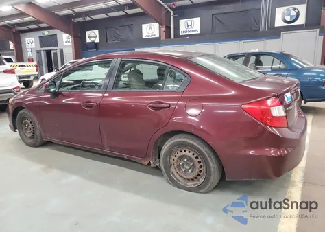 2012 Honda Civic Lx from USA, damaged, VIN 2HGFB2F54CH501283